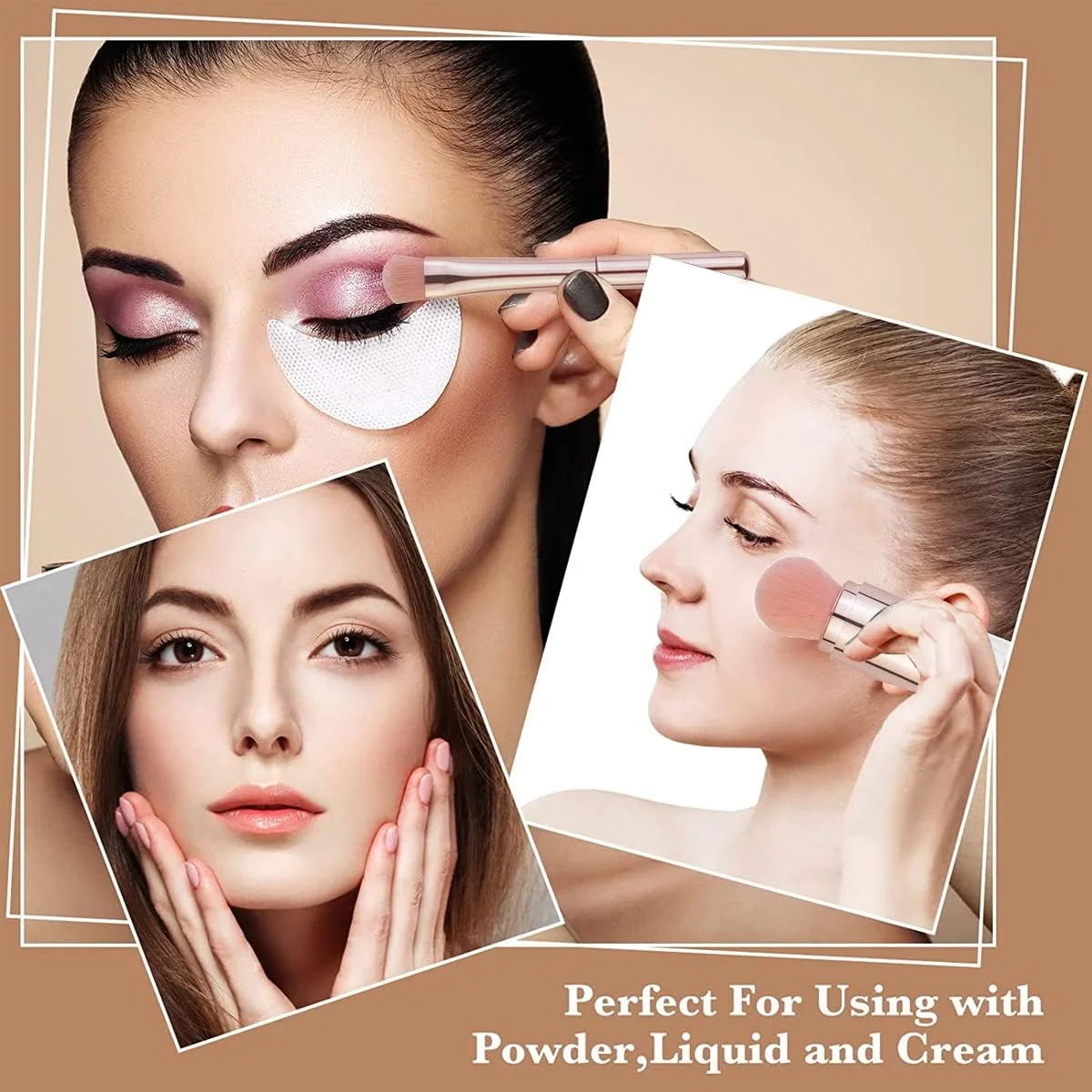 ست برس آرایشی 5 در 1 HANNEA® شامل برس کرم پودر، برس صورت، برس لب، برس سایه چشم و برس ابرو، کیت برس های آرایشی مینی قابل حمل مسافرتی ست برس آرایشی 5 در 1 HANNEA® شامل برس کرم پودر، برس صورت، برس لب، برس سایه چشم و برس ابرو، کیت برس های آرایشی مینی قابل حمل مسافرتی