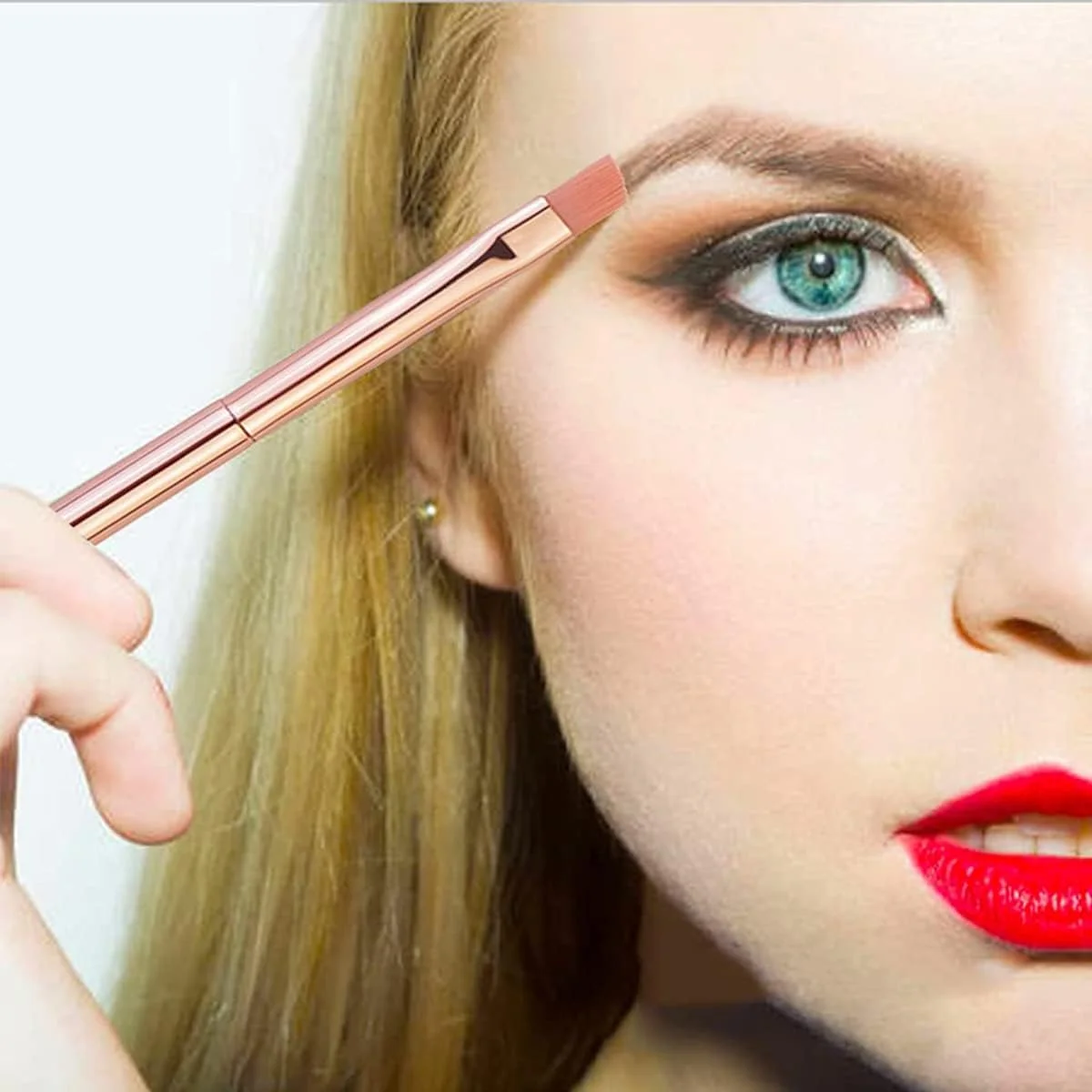 ست برس آرایشی 5 در 1 HANNEA® شامل برس کرم پودر، برس صورت، برس لب، برس سایه چشم و برس ابرو، کیت برس های آرایشی مینی قابل حمل مسافرتی ست برس آرایشی 5 در 1 HANNEA® شامل برس کرم پودر، برس صورت، برس لب، برس سایه چشم و برس ابرو، کیت برس های آرایشی مینی قابل حمل مسافرتی