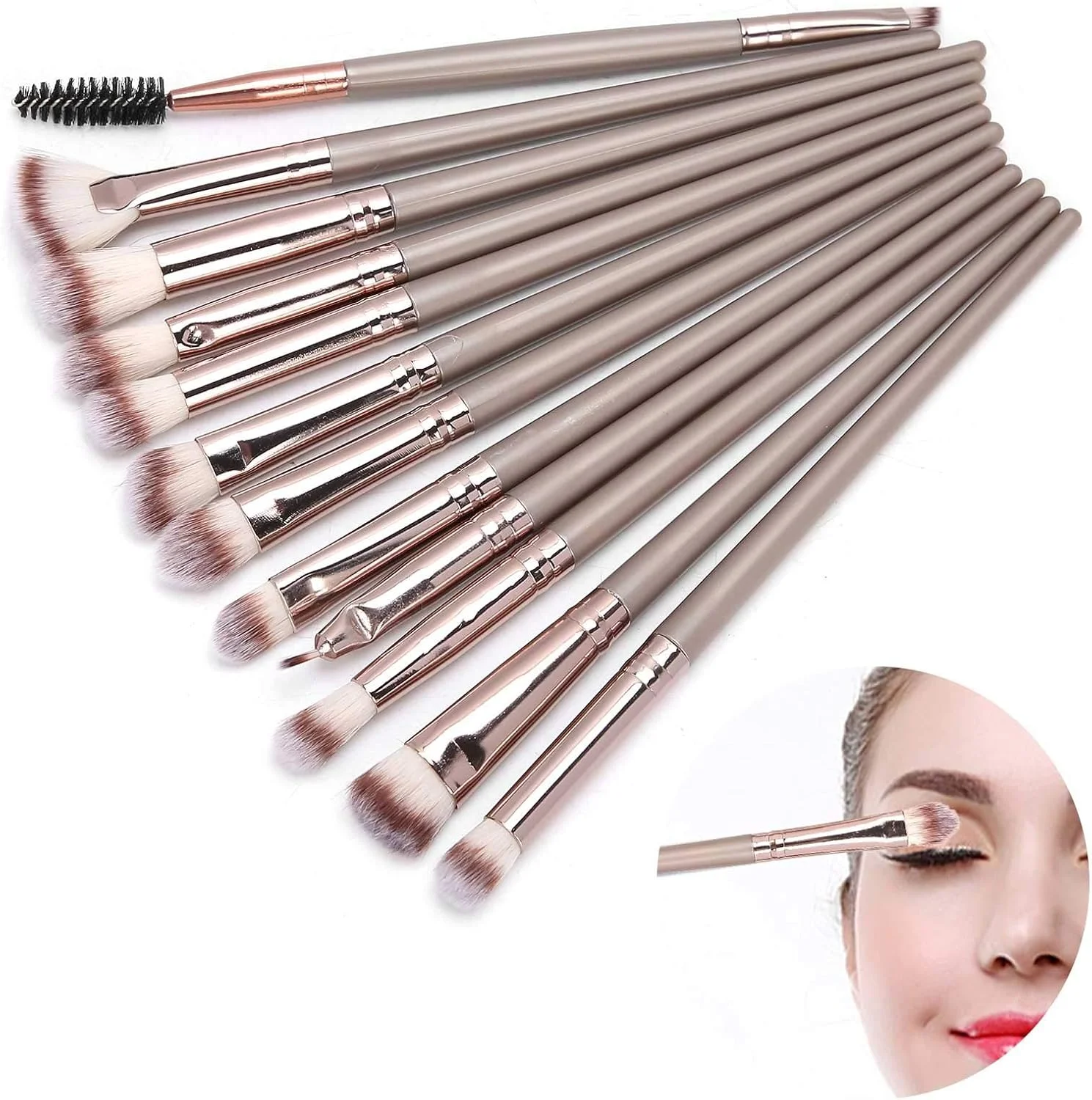 ست برس آرایشی 12 تکه Haofy، نایلونی، پودر فیکس، رژگونه، کانسیلر، سایه چشم، برس لب، کرم پودر، ترکیب کننده، پودر صورت، رژگونه، سایه چشم ست برس آرایشی 12 تکه Haofy، نایلونی، پودر فیکس، رژگونه، کانسیلر، سایه چشم، برس لب، کرم پودر، ترکیب کننده، پودر صورت، رژگونه، سایه چشم