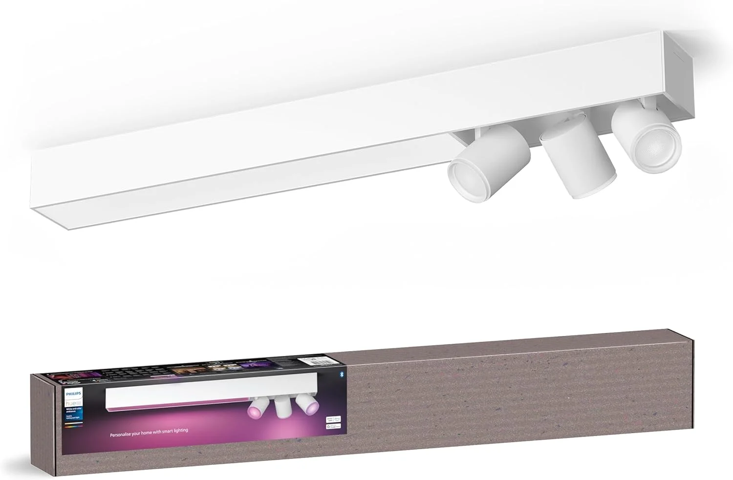 چراغ سقفی هوشمند Philips Hue Centris با 3 لامپ، قابل تنظیم، 16 میلیون رنگ، کنترل از طریق اپلیکیشن، سازگار با Amazon Alexa، سفید چراغ سقفی هوشمند Philips Hue Centris با 3 لامپ، قابل تنظیم، 16 میلیون رنگ، کنترل از طریق اپلیکیشن، سازگار با Amazon Alexa، سفید