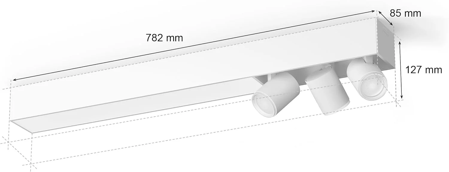 چراغ سقفی هوشمند Philips Hue Centris با 3 لامپ، قابل تنظیم، 16 میلیون رنگ، کنترل از طریق اپلیکیشن، سازگار با Amazon Alexa، سفید چراغ سقفی هوشمند Philips Hue Centris با 3 لامپ، قابل تنظیم، 16 میلیون رنگ، کنترل از طریق اپلیکیشن، سازگار با Amazon Alexa، سفید