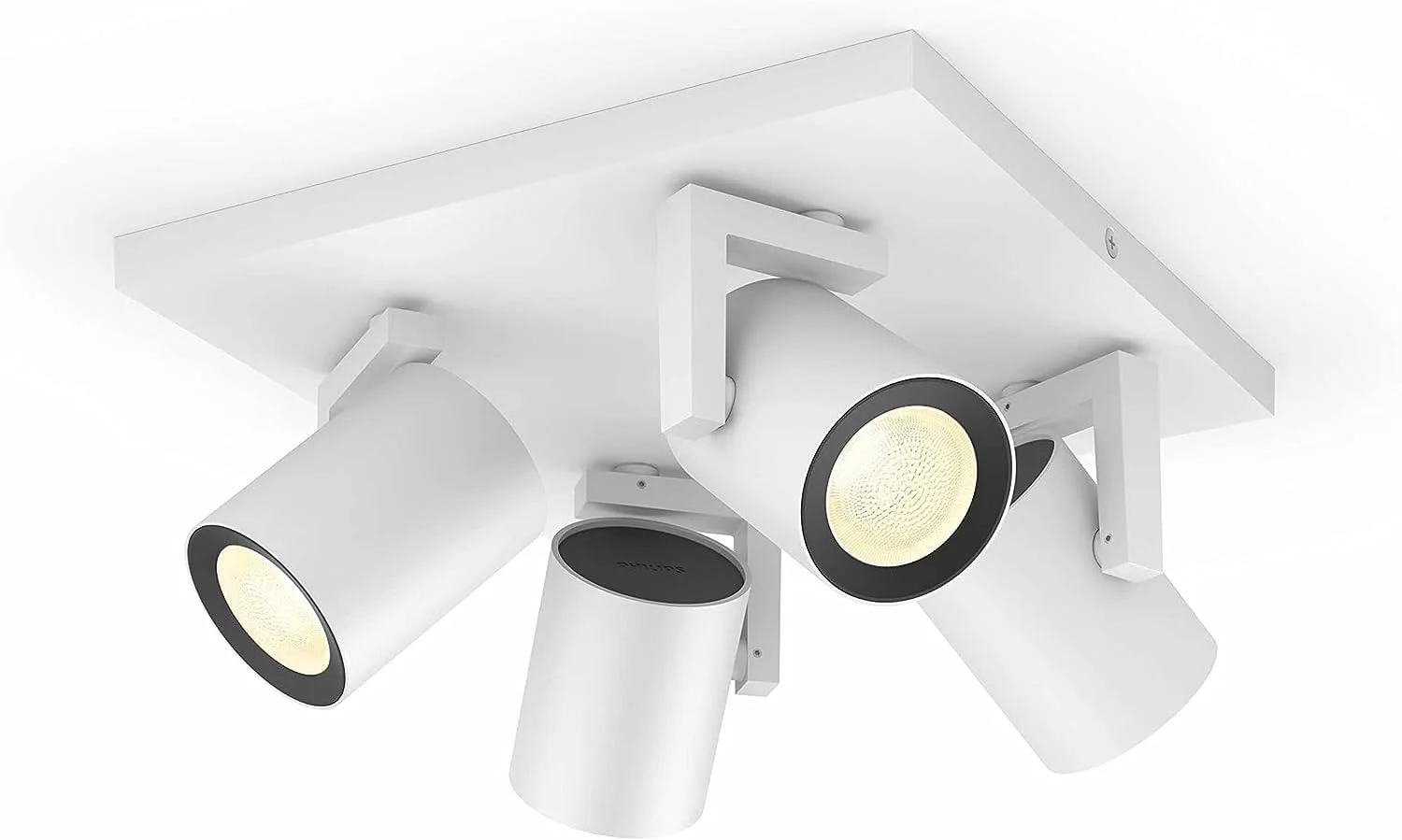 چراغ سقفی Philips Hue White & Color Ambiance Argenta با چهار نقطه نور، چراغ های LED قابل تنظیم برای سیستم Hue با 16 میلیون رنگ، کنترل هوشمند نور از طریق صدا و برنامه، سفید چراغ سقفی Philips Hue White & Color Ambiance Argenta با چهار نقطه نور، چراغ های LED قابل تنظیم برای سیستم Hue با 16 میلیون رنگ، کنترل هوشمند نور از طریق صدا و برنامه، سفید