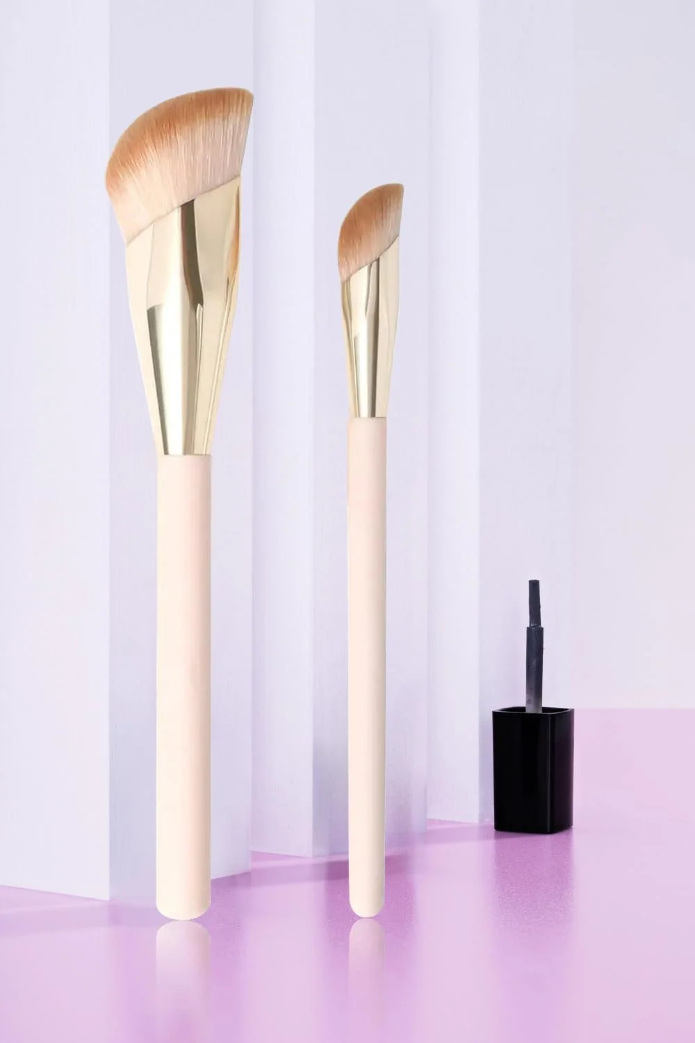 ست برس کرم پودر زاویه دار و کانسیلر زیر چشم کوچک Haayymo، ست برس رژگونه کانتور مایع بینی، برس آرایشی پودر فلورسنت طلایی اریب ست برس کرم پودر زاویه دار و کانسیلر زیر چشم کوچک Haayymo، ست برس رژگونه کانتور مایع بینی، برس آرایشی پودر فلورسنت طلایی اریب