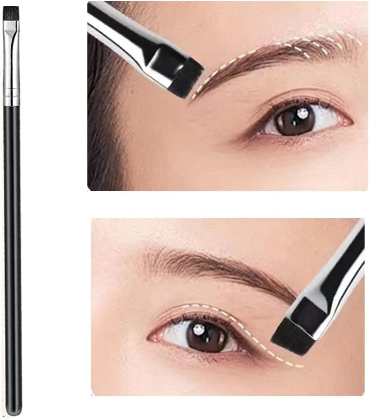 GZXYUAN ست برس ابرو 3 عددی، برس خط چشم زاویه دار تخت، ست برس ابرو، برس آرایش سایه چشم برای ابزار آرایشی کرم مایع ژل GZXYUAN ست برس ابرو 3 عددی، برس خط چشم زاویه دار تخت، ست برس ابرو، برس آرایش سایه چشم برای ابزار آرایشی کرم مایع ژل