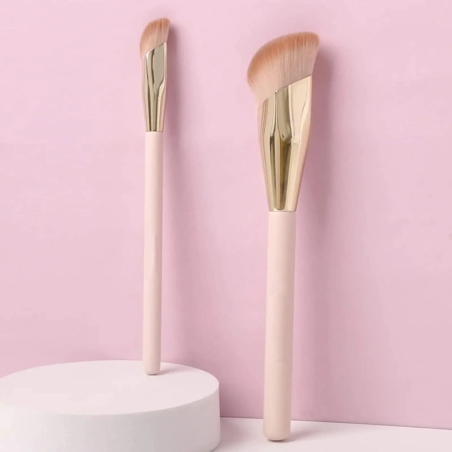 ست برس کرم پودر زاویه دار و کانسیلر زیر چشم کوچک Haayymo، ست برس رژگونه کانتور مایع بینی، برس آرایشی پودر فلورسنت طلایی اریب ست برس کرم پودر زاویه دار و کانسیلر زیر چشم کوچک Haayymo، ست برس رژگونه کانتور مایع بینی، برس آرایشی پودر فلورسنت طلایی اریب