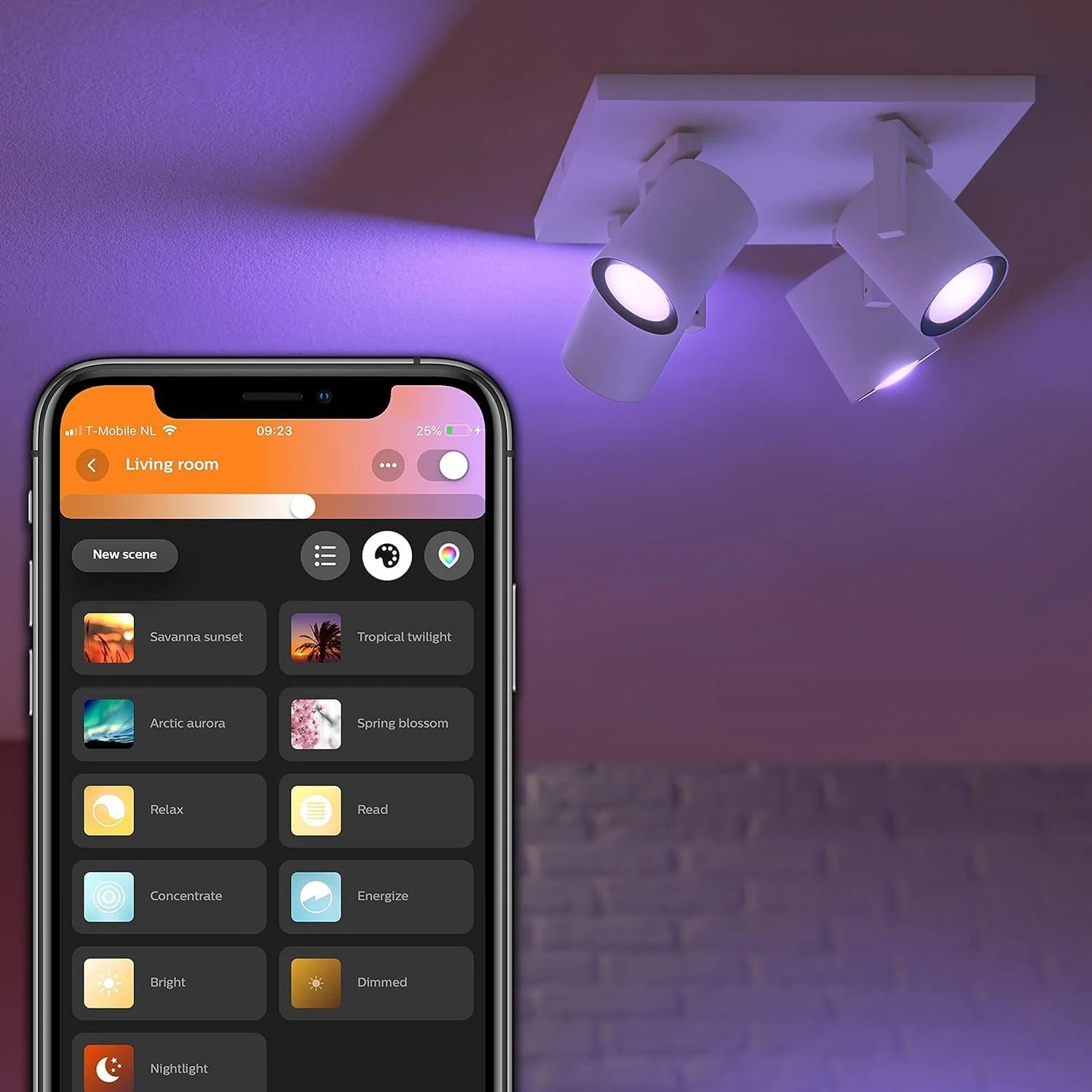 چراغ سقفی Philips Hue White & Color Ambiance Argenta با چهار نقطه نور، چراغ های LED قابل تنظیم برای سیستم Hue با 16 میلیون رنگ، کنترل هوشمند نور از طریق صدا و برنامه، سفید چراغ سقفی Philips Hue White & Color Ambiance Argenta با چهار نقطه نور، چراغ های LED قابل تنظیم برای سیستم Hue با 16 میلیون رنگ، کنترل هوشمند نور از طریق صدا و برنامه، سفید