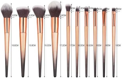 ست برس آرایشی GXFCZJH، شامل برس های کرم پودر، پودر، سایه چشم، کانتور و ابزار آرایشی