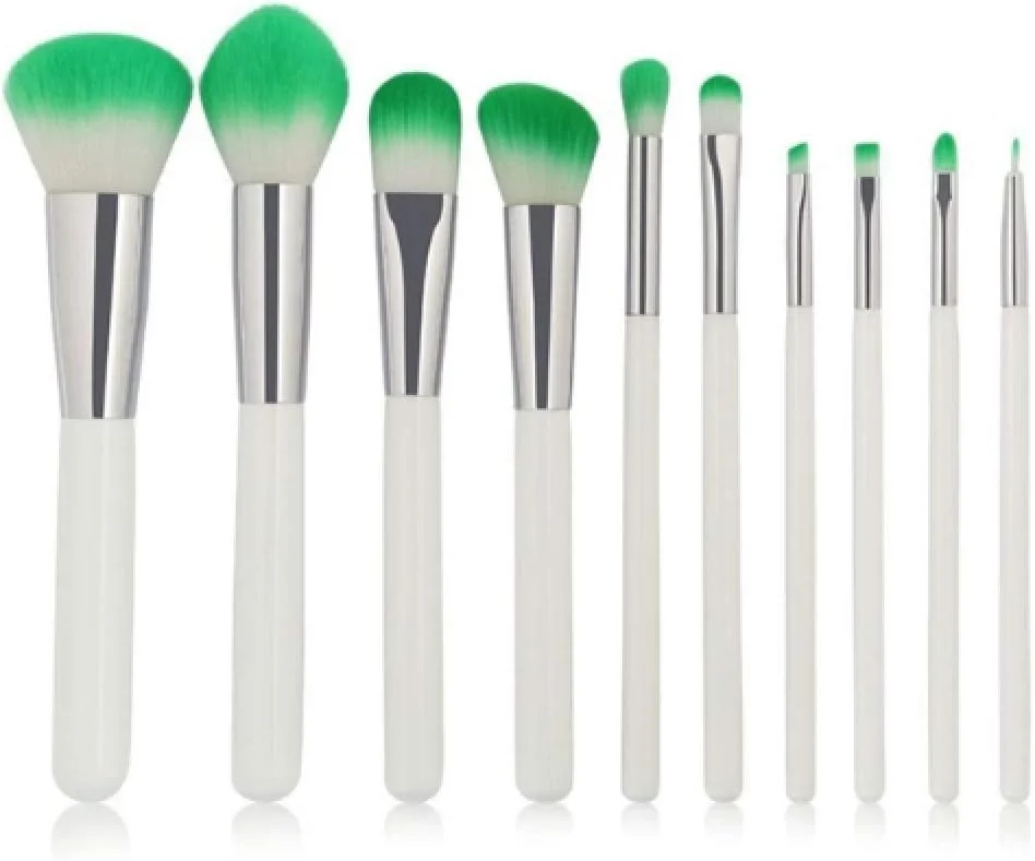 ست برس آرایشی GXFCZJH، شامل برس های زاویه دار، گرد، کرم پودر، پودر، سایه چشم، رژگونه و ابزار آرایشی ترکیبی