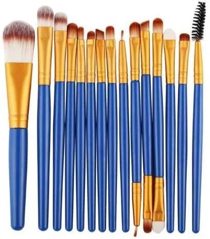 ست برس آرایشی GXFCZJH، شامل برس سایه چشم، خط چشم، ابرو، پودر لب، کرم پودر، رژگونه، ابزار حرفه ای آرایش چشم