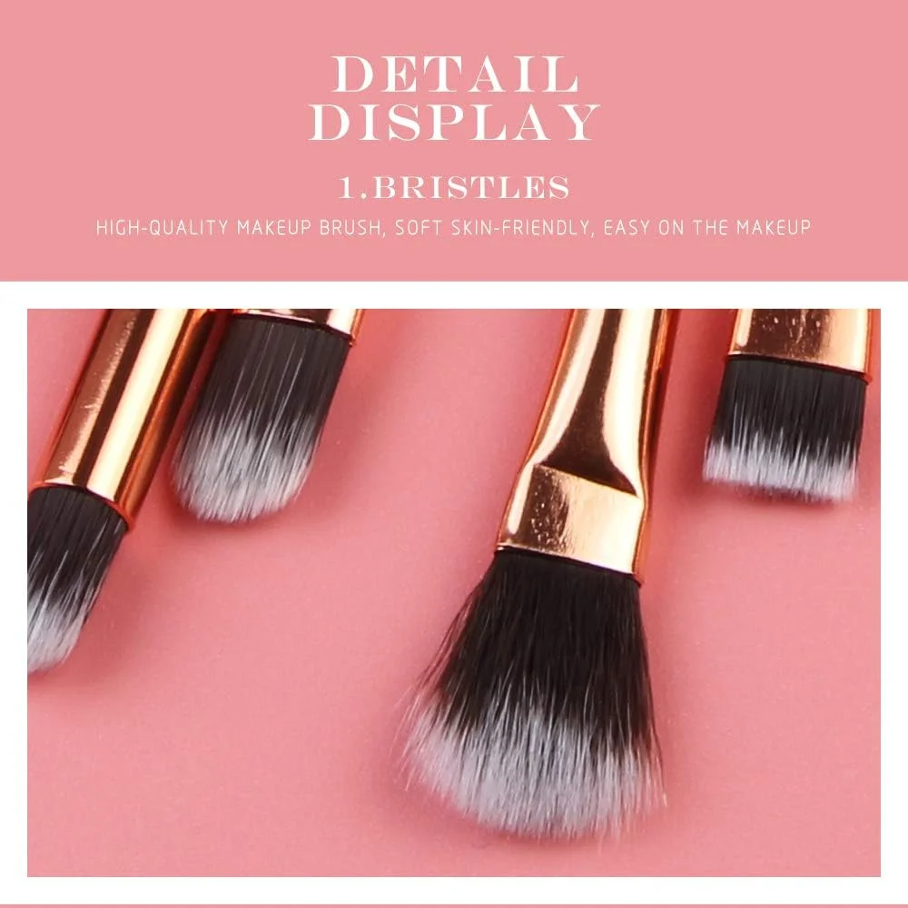ست برس آرایشی GXFCZJH، مجموعه برس سایه چشم، خط چشم و کانسیلر، کیت ابزار برس آرایشی مینی