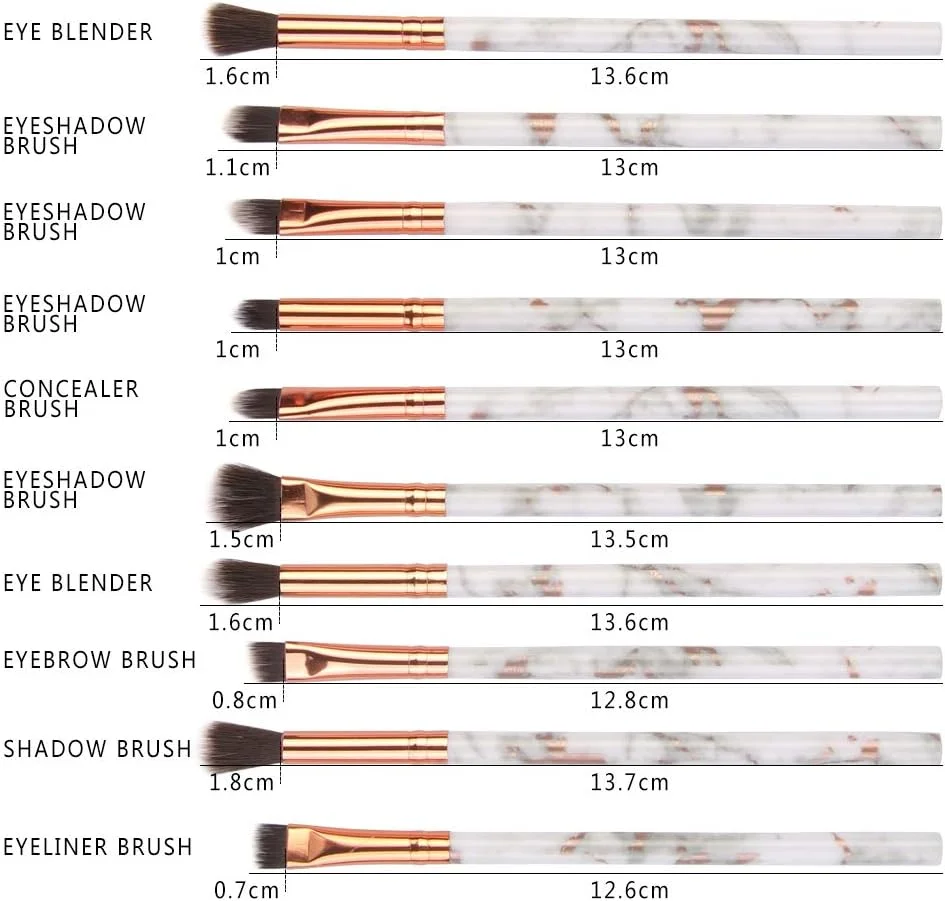 ست برس آرایشی GXFCZJH، مجموعه برس سایه چشم، خط چشم و کانسیلر، کیت ابزار مینی برس آرایشی