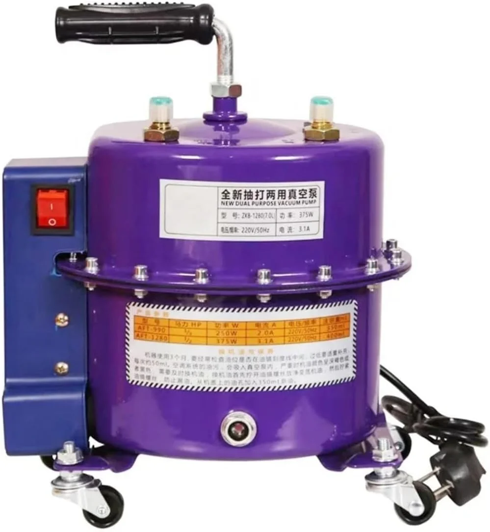 پمپ وکیوم دو منظوره، 250 وات، 220 ولت/50 هرتز، ظرفیت 4.8 لیتر، با قابلیت تست فشار