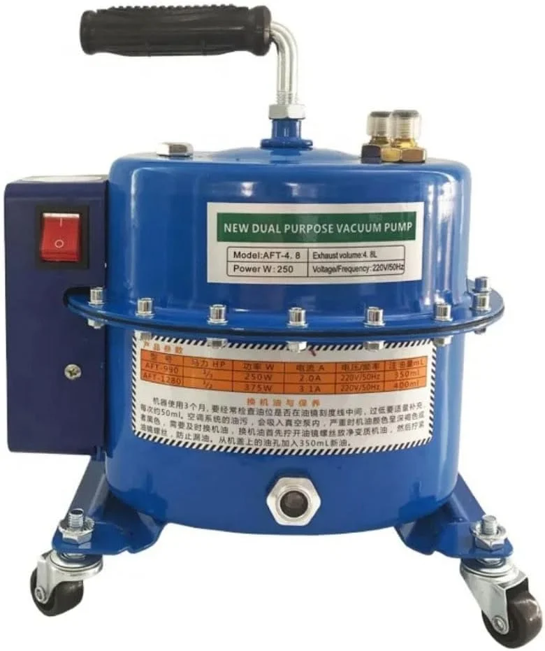 پمپ وکیوم دو منظوره، 250 وات، 220 ولت/50 هرتز، ظرفیت 4.8 لیتر، با قابلیت تست فشار