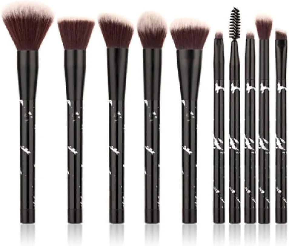 ست برس آرایشی GXFCZJH، شامل برس پودر، کرم پودر، رژگونه و ابزار آرایشی