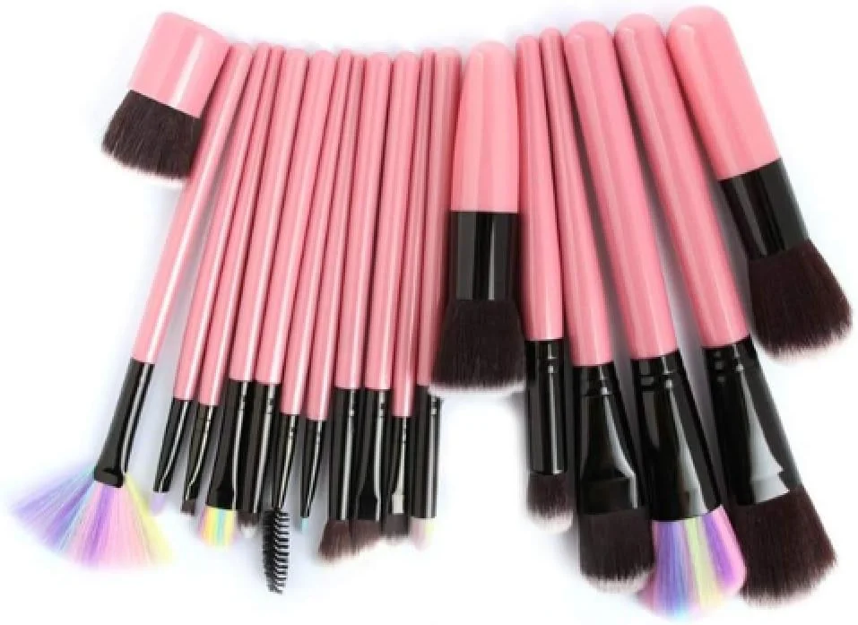 ست برس آرایشی GXFCZJH حرفه ای شامل برس رژگونه، کرم پودر، پودر، کانتور، سایه چشم، خط چشم، ترکیب لب، برس هایلایت، ابزار زیبایی آرایشی