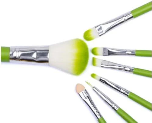 مجموعه آرایشی سبز GXFCZJH شامل سایه چشم، براش های رژگونه و ترکیب کننده برای خط چشم و لب، ابزارهای آرایشی مسافرتی قابل حمل