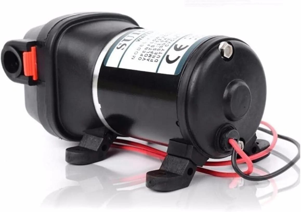 پمپ وکیوم DC فشار پایین 40psi (2.8bar) حداکثر ارتفاع 25 متر پمپ دیافراگمی برقی موتور آبیاری کاروان تامین آب خودرو (24 ولت)