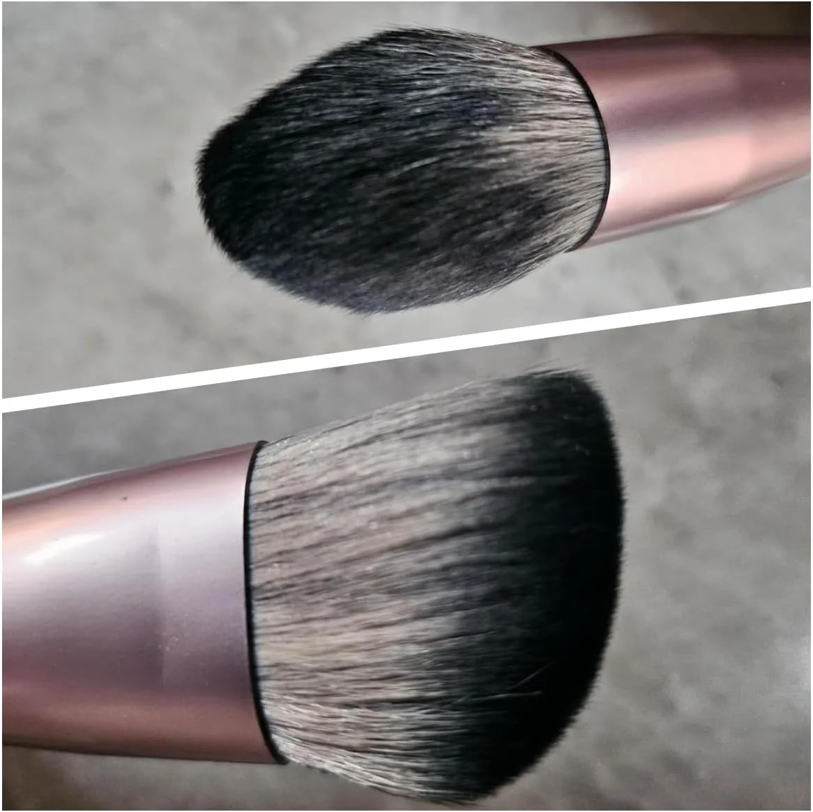 ست برس آرایشی انگوری رنگ، شامل برس های طبیعی و مصنوعی برای کرم پودر، پودر، کانسیلر، هایلایتر، چشم، لب، ابرو به همراه کیف کمانی نقره ای