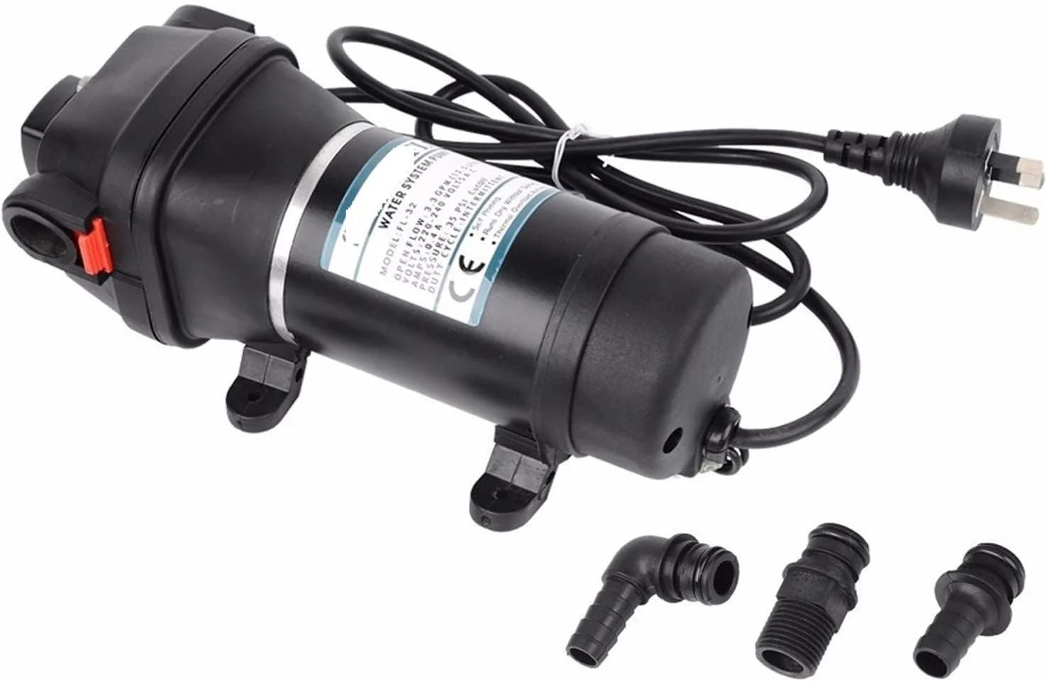 پمپ وکیوم 35psi AC خانگی با جریان بزرگ، سوئیچ فشار اتوماتیک، پمپ آب دیافراگمی برقی کوچک