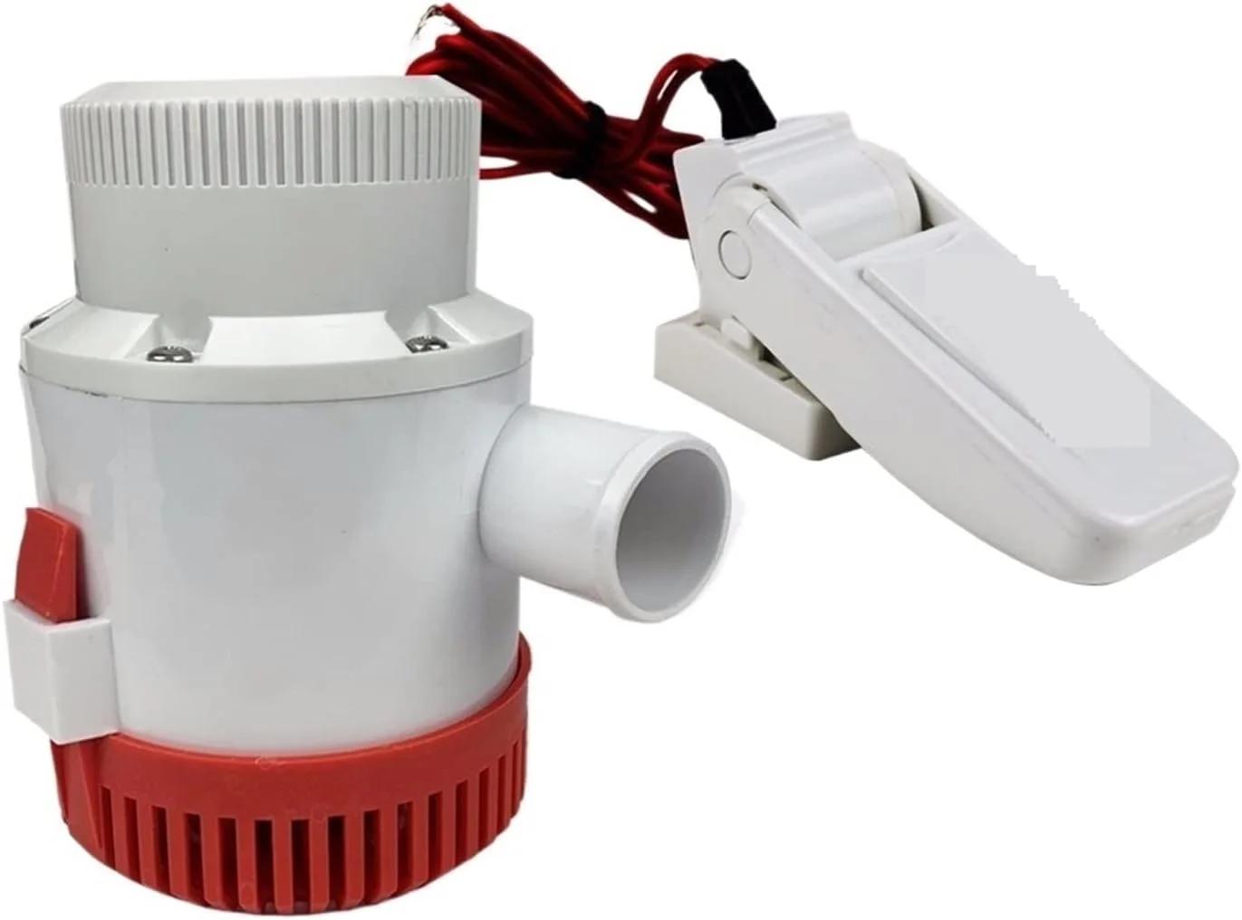 پمپ وکیوم 3700GPH پمپ تخلیه آب بزرگ DC 12v 24v پمپ آب برقی برای قایق ها پمپ آب شناور قایق غوطه ور با سوئیچ شناور 3700 Gph(12v)