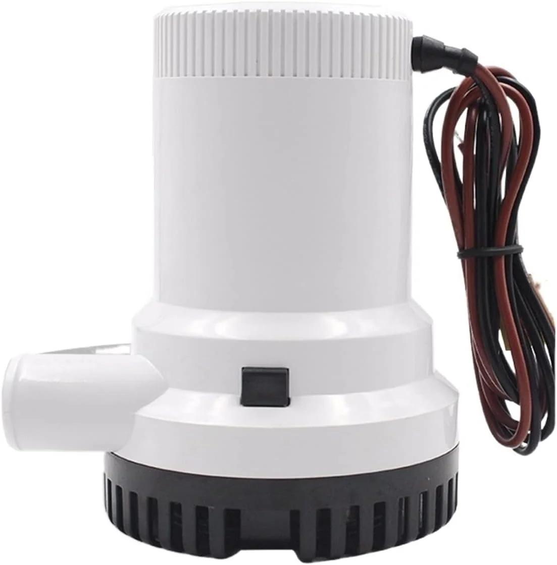 پمپ وکیوم جریان بزرگ DC 12v 24v پمپ لجن کش پمپ آب برقی برای لوازم جانبی قایق، پمپ آب قایق شناور (12 ولت)