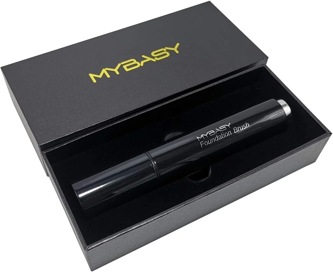 ست برس آرایشی GOBUY، برس چند منظوره قابل حمل دو در یک برای کرم پودر، کرم CCBB، ابزار آرایشی - مشکی نرم (رنگ: مشکی)