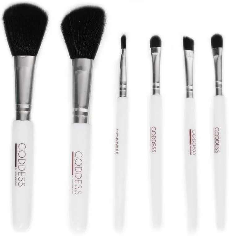 ست برس آرایشی 6 تکه GODDESS by Manna Kadar Brush Basics - برس های حرفه ای آرایش صورت و چشم برای ترکیب، کانتورینگ و هایلایت - کیت کاربرد بی عیب و نقص آرایش ست برس آرایشی 6 تکه GODDESS by Manna Kadar Brush Basics - برس های حرفه ای آرایش صورت و چشم برای ترکیب، کانتورینگ و هایلایت - کیت کاربرد بی عیب و نقص آرایش