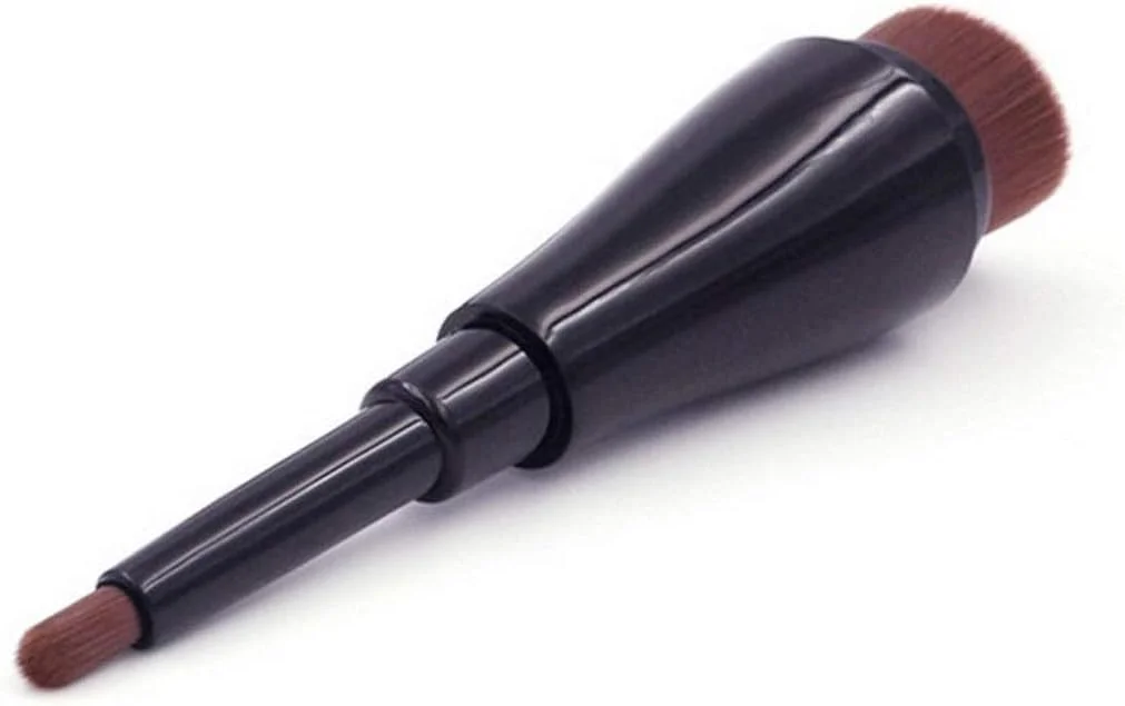 مجموعه برس آرایشی GOBUY، برس آرایشی دو سر، برس مسافرتی کرم پودر، برس سایه چشم، برس کانسیلر با پوشش نرم (رنگ: مشکی)