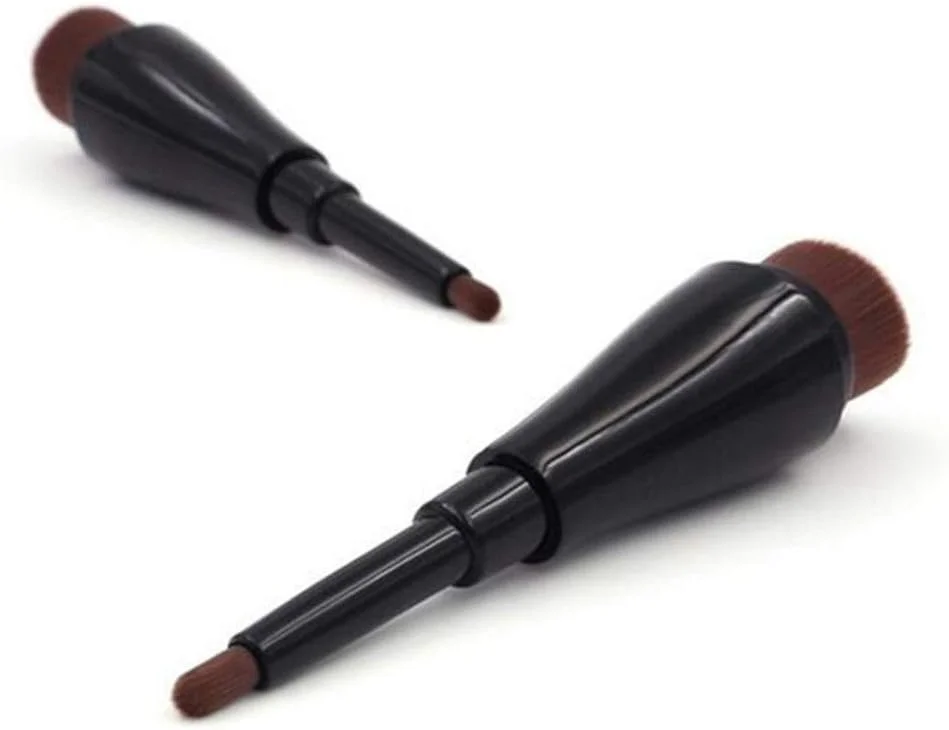 مجموعه برس آرایشی GOBUY، برس آرایشی دو سر، برس مسافرتی کرم پودر، برس سایه چشم، برس کانسیلر با پوشش نرم (رنگ: مشکی)