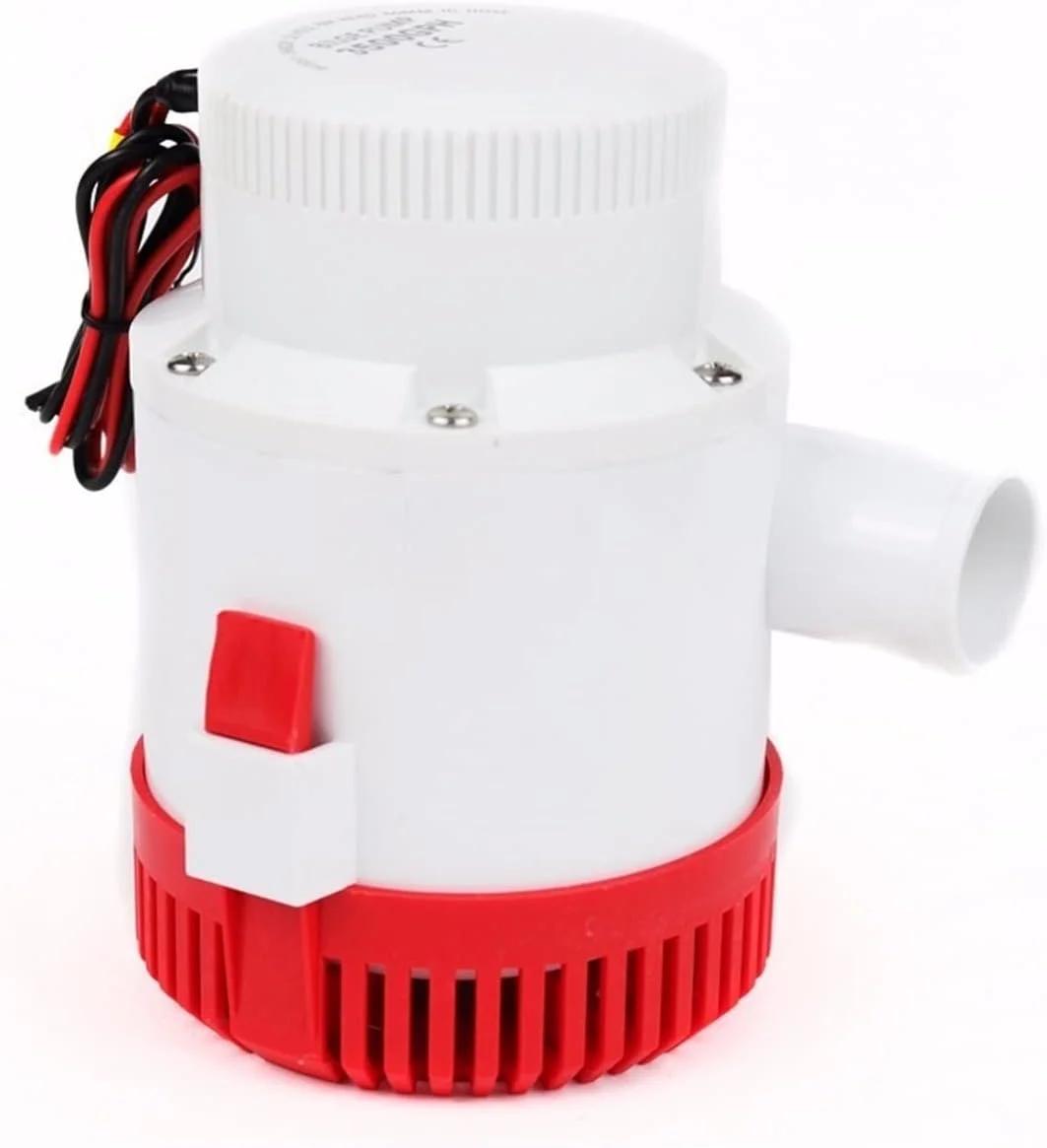 پمپ وکیوم 3000GPH با جریان بزرگ DC 12v 24v پمپ لجن کش برقی پمپ آب برای لوازم جانبی قایق، پمپ آب قایق شناور 12 24 ولت (12 ولت)