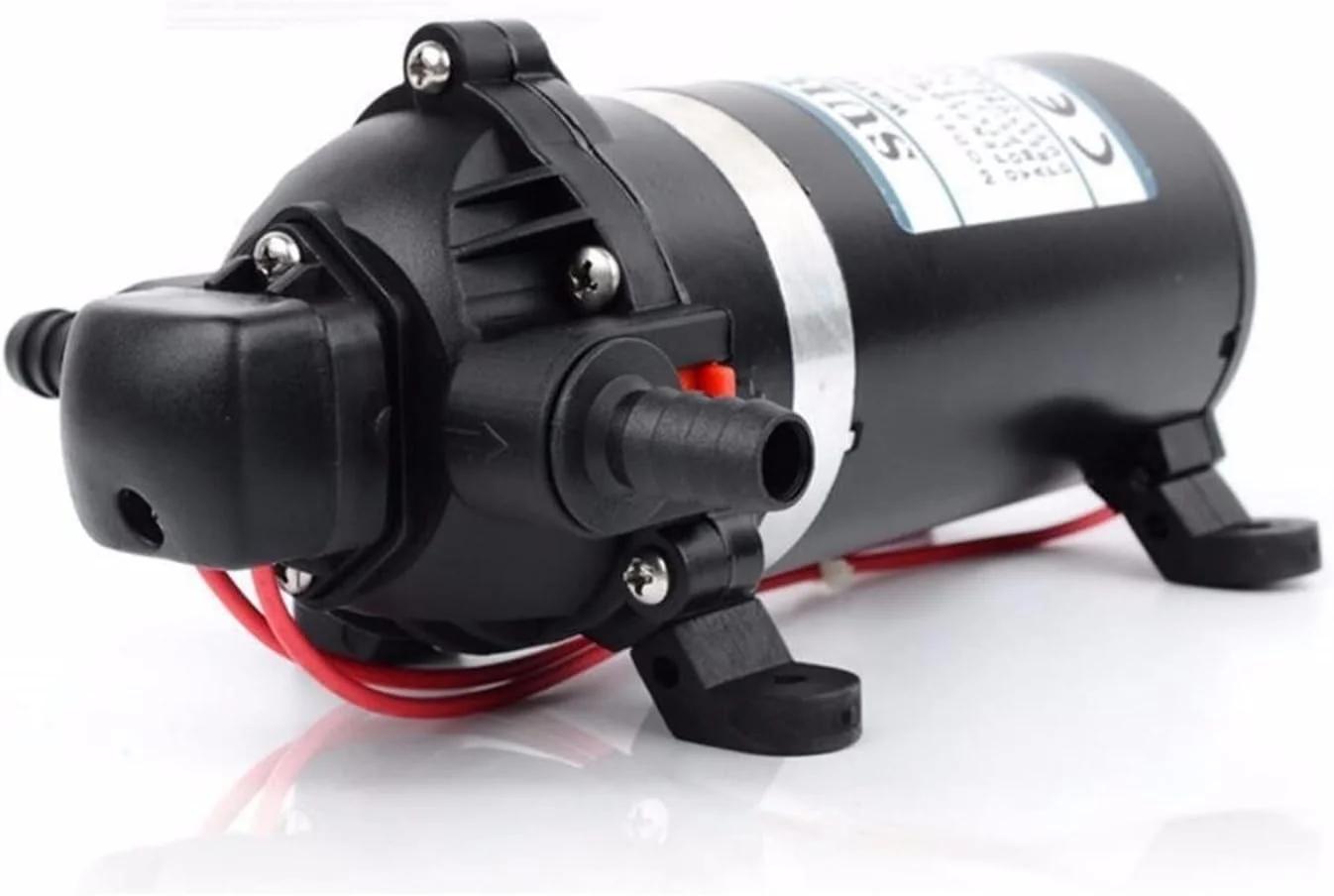 پمپ خلاء 12 ولت 24 ولت DC 126 وات 9.5 متر 160 PSI 11 بار پمپ دیافراگمی فشار قوی الکتریکی مینیاتوری قابل حمل پمپ های آب خانگی (12 ولت)