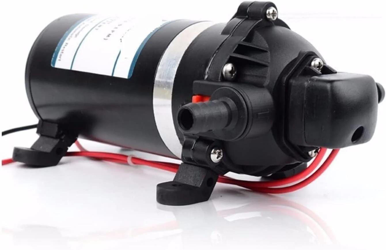 پمپ خلاء 12 ولت 24 ولت DC 126 وات 9.5 متر 160 PSI 11 بار پمپ دیافراگمی فشار قوی الکتریکی مینیاتوری قابل حمل پمپ های آب خانگی (12 ولت)