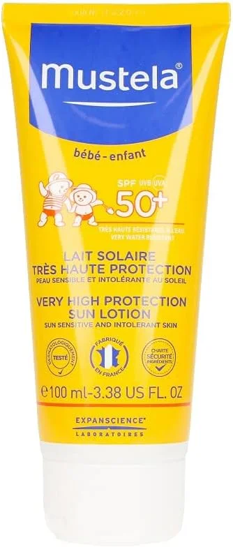 لوسیون ضد آفتاب با محافظت بسیار بالا موستلا - SPF50+، یک عدد