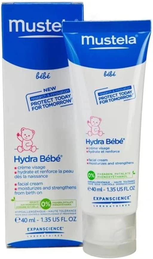 کرم صورت مرطوب کننده کودک موستلا Hydra Bebe - 40 میلی لیتر