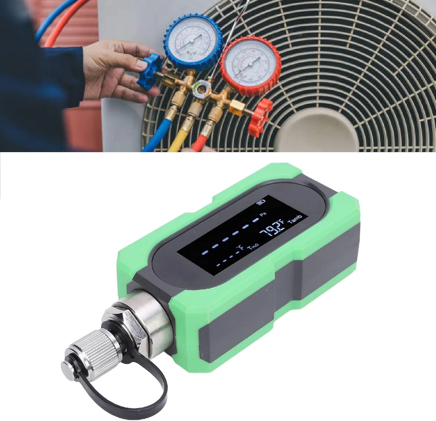 فایر فلای گیج خلاء قابل حمل، 0-19000 میکرون گیج خلاء دیجیتال HVAC تستر میکرون ابزار تست میکرون الکترونیکی، برای تولید صنعتی فایر فلای گیج خلاء قابل حمل، 0-19000 میکرون گیج خلاء دیجیتال HVAC تستر میکرون ابزار تست میکرون الکترونیکی، برای تولید صنعتی