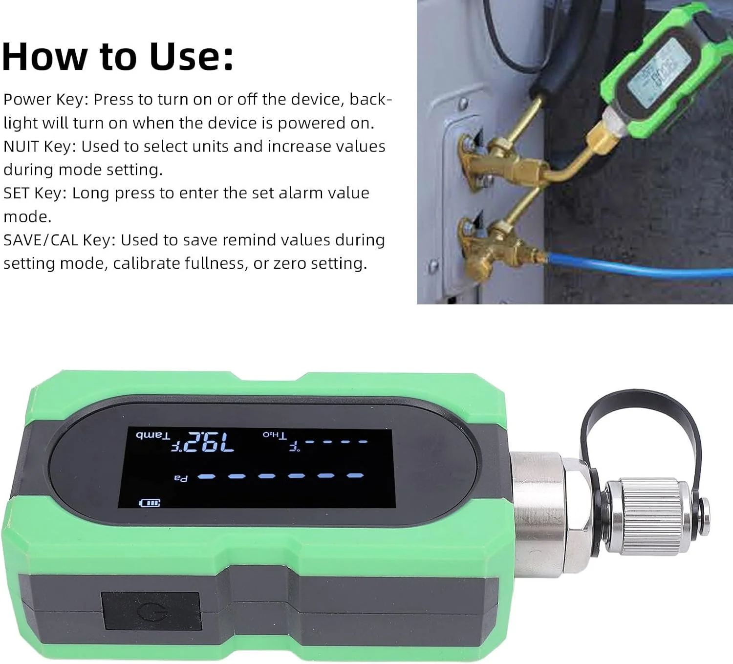 فایر فلای گیج خلاء قابل حمل، 0-19000 میکرون گیج خلاء دیجیتال HVAC تستر میکرون ابزار تست میکرون الکترونیکی، برای تولید صنعتی فایر فلای گیج خلاء قابل حمل، 0-19000 میکرون گیج خلاء دیجیتال HVAC تستر میکرون ابزار تست میکرون الکترونیکی، برای تولید صنعتی