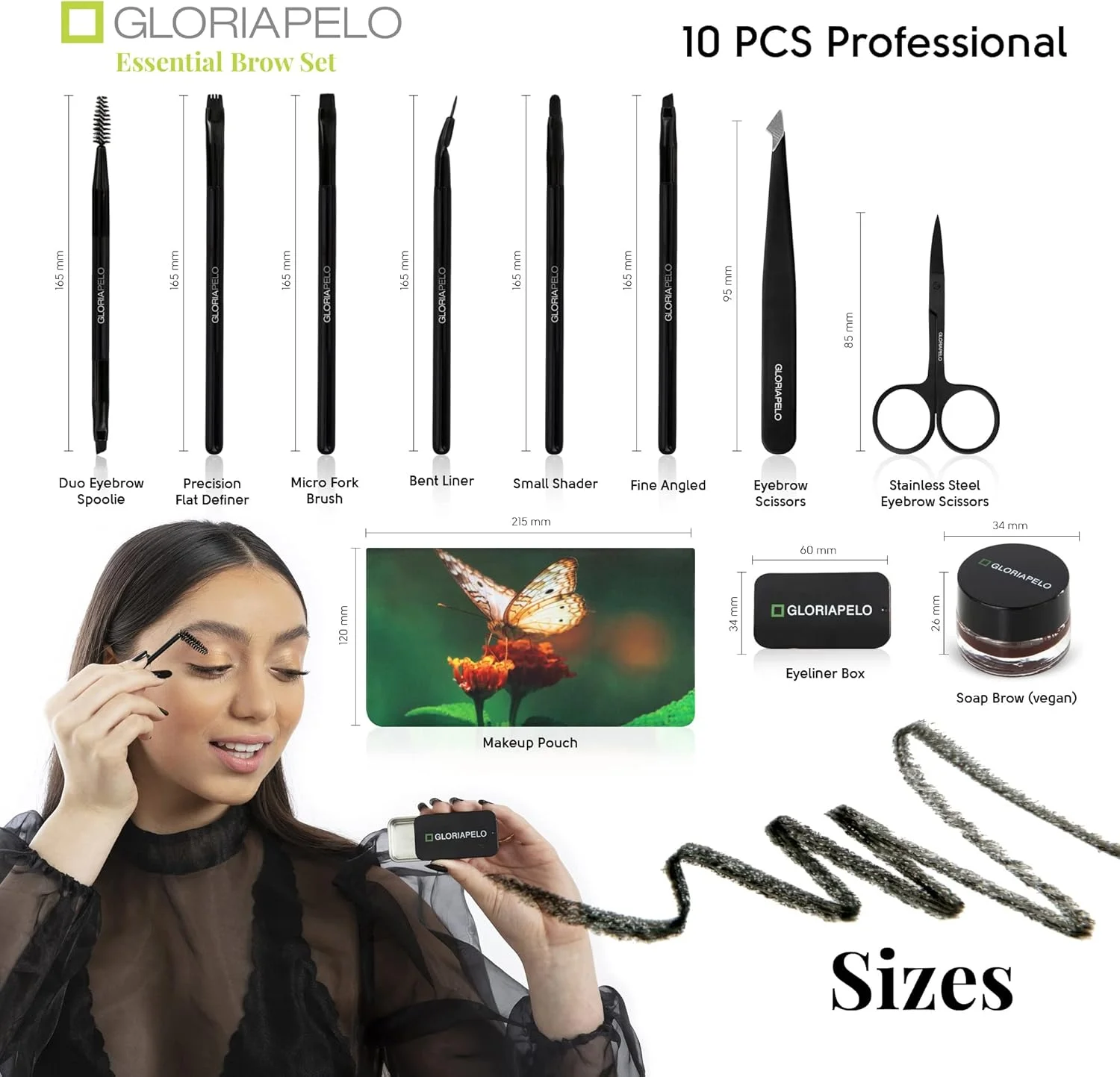 ست برس ابرو GLORIAPELO - ست برس آرایشی ممتاز - 10 عدد برس آرایش ابرو - ست برس آرایشی حرفه ای - ژل آرایش ابرو - صابون لمینت ابرو ست برس ابرو GLORIAPELO - ست برس آرایشی ممتاز - 10 عدد برس آرایش ابرو - ست برس آرایشی حرفه ای - ژل آرایش ابرو - صابون لمینت ابرو