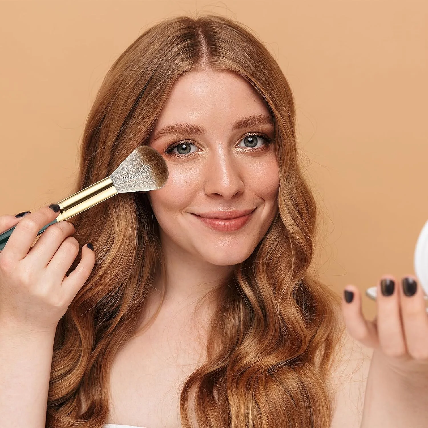 ست برس آرایشی Gjinxi شامل 14 عدد برس سایه چشم، برس کرم پودر، ابزار چند منظوره آرایش مناسب برای کانتور صورت، کانسیلر پودری، زیبایی چشم، جشن بالماسکه، هدیه برای علاقه مندان به آرایش (سبز)