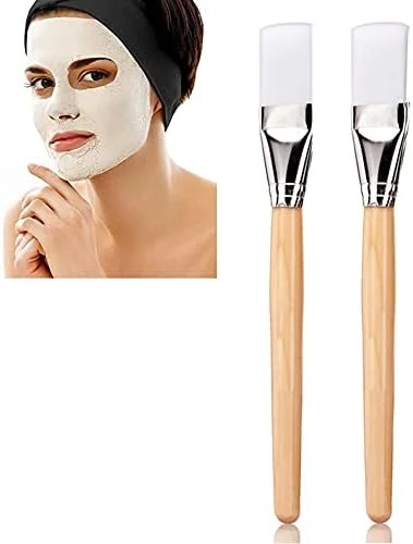 مجموعه برس چوبی 2 عددی زنانه Ghelonadi به همراه هدبند اسپا برای ابزارهای آرایش بسته صورت، رنگ_چند رنگ (بسته 3 عددی)