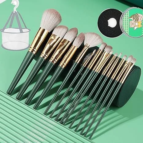 ست براش آرایشی حرفه ای جنریک، 14 تکه، براش های سایه چشم و ابرو ست براش آرایشی حرفه ای جنریک، 14 تکه، براش های سایه چشم و ابرو