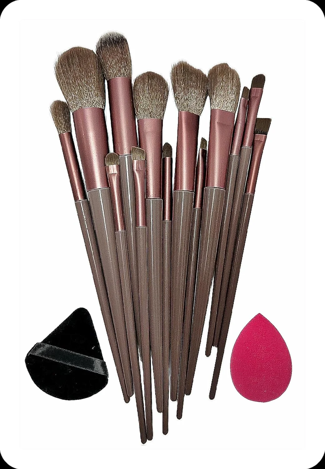 ست برس آرایشی عمومی، 13 تکه با کیف، موهای مصنوعی نرم، برای چشم، لب، صورت