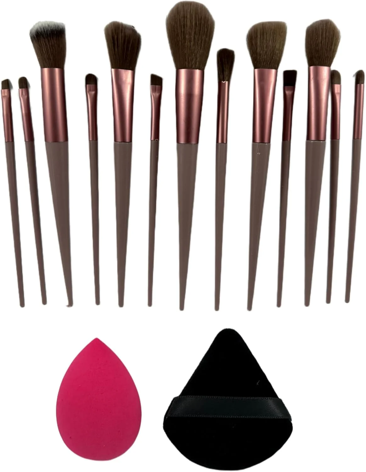 ست برس آرایشی عمومی، 13 تکه با کیف، موهای مصنوعی نرم، برای چشم، لب، صورت