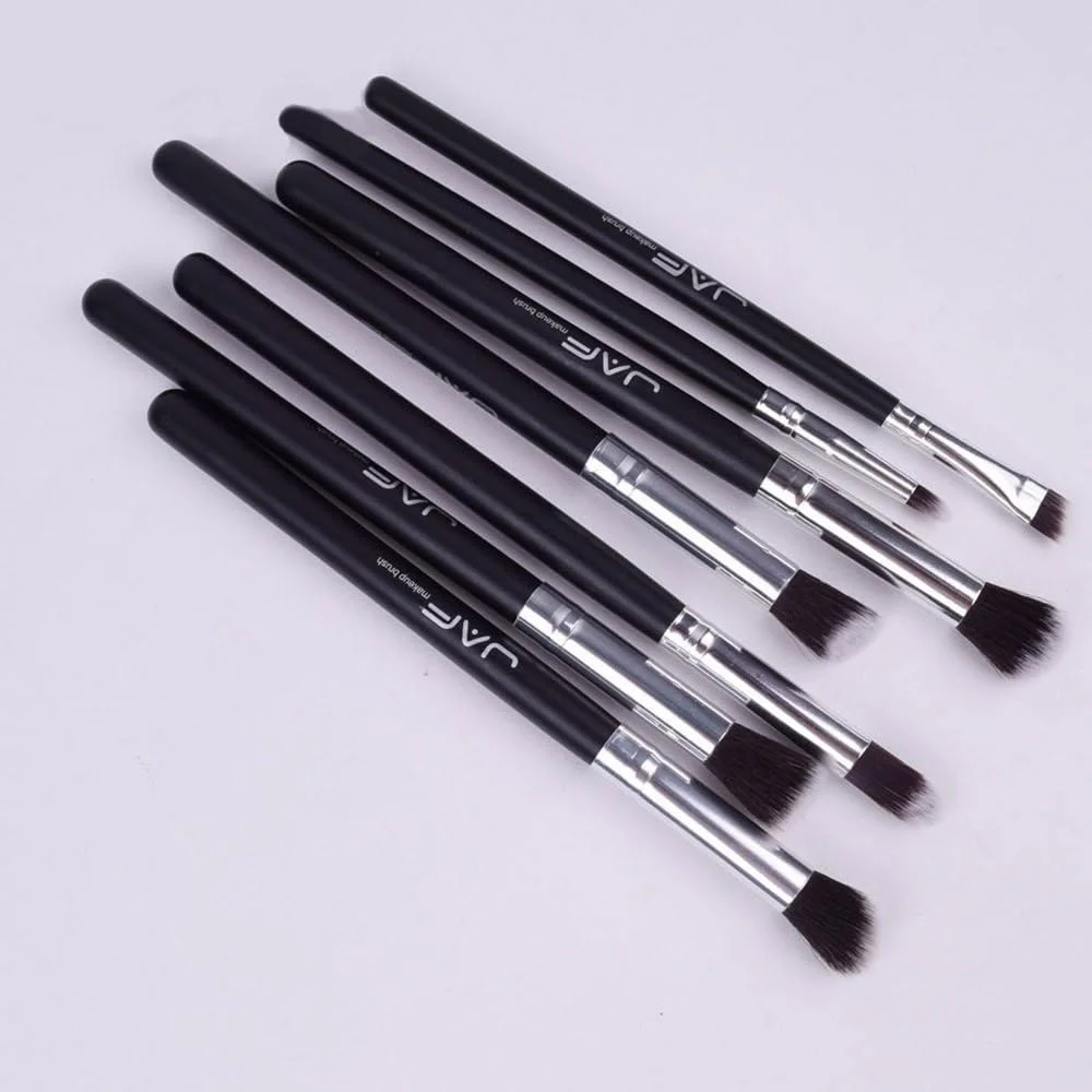 GDJbnyu JAF Brand ست 7 عددی برس آرایشی حرفه ای قابل حمل برای ترکیب چشم، سایه چشم، پخش کردن و سایه زدن مدل JE07SSY-B ابزار برس های آرایشی