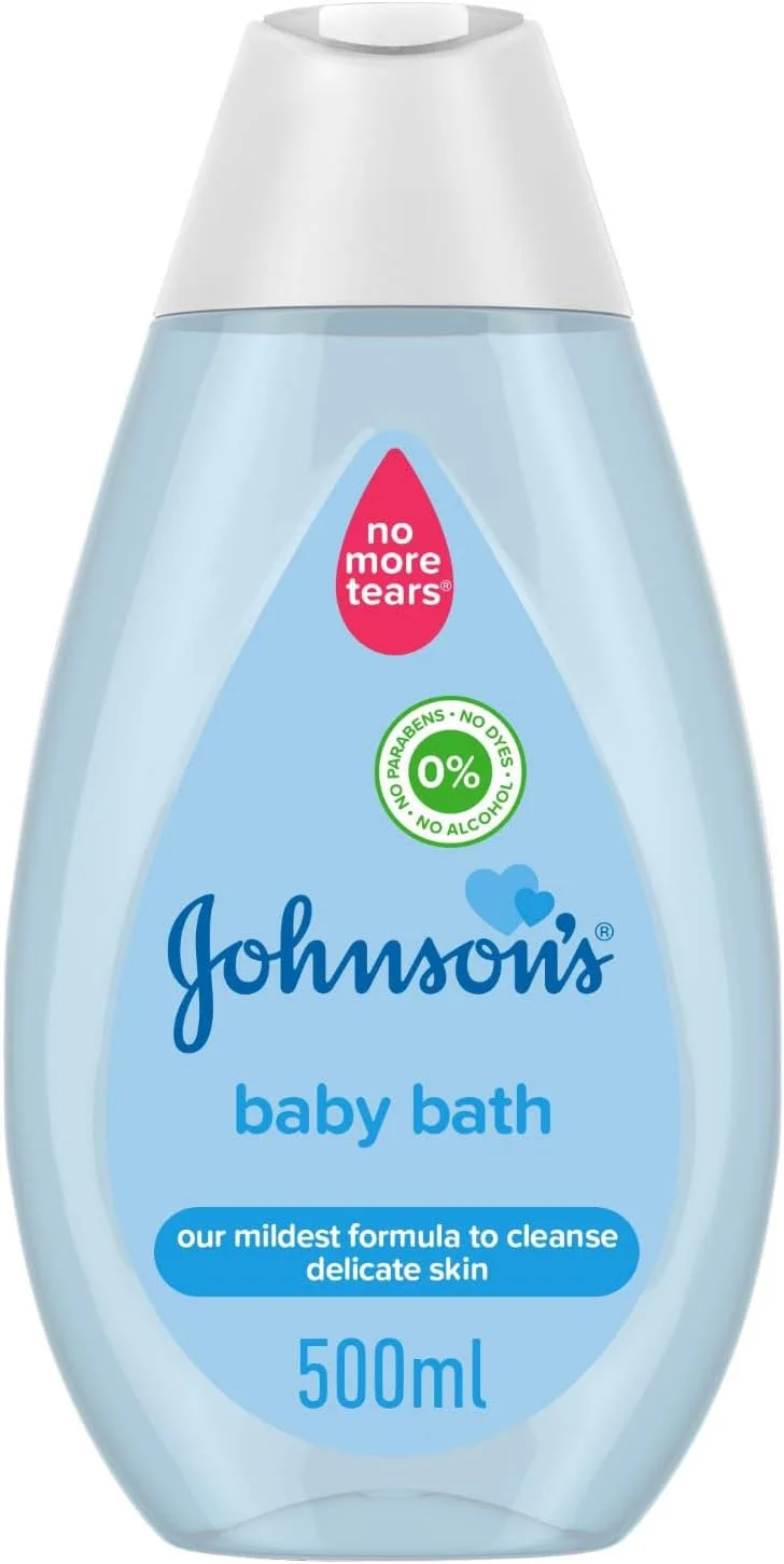 Johnson's Baby No More Tears Gentle Cleansing Bath, 500ml - Specially Formulated to Care for Your Baby's Delicate Skin Without Drying, Hypoallergenic and Paediatrician Approved