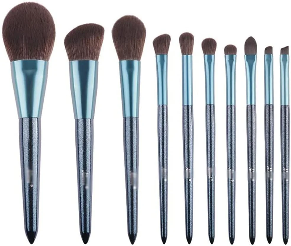 ست براش آرایشی کهکشانی، براش آرایشی خاکستر بیونیک، براش پودر فیکس، براش رژگونه، براش کانتورینگ