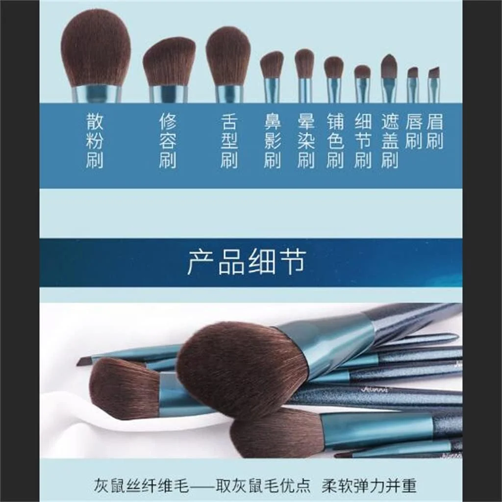 ست براش آرایشی کهکشانی، براش آرایشی خاکستر بیونیک، براش پودر فیکس، براش رژگونه، براش کانتورینگ ست براش آرایشی کهکشانی، براش آرایشی خاکستر بیونیک، براش پودر فیکس، براش رژگونه، براش کانتورینگ