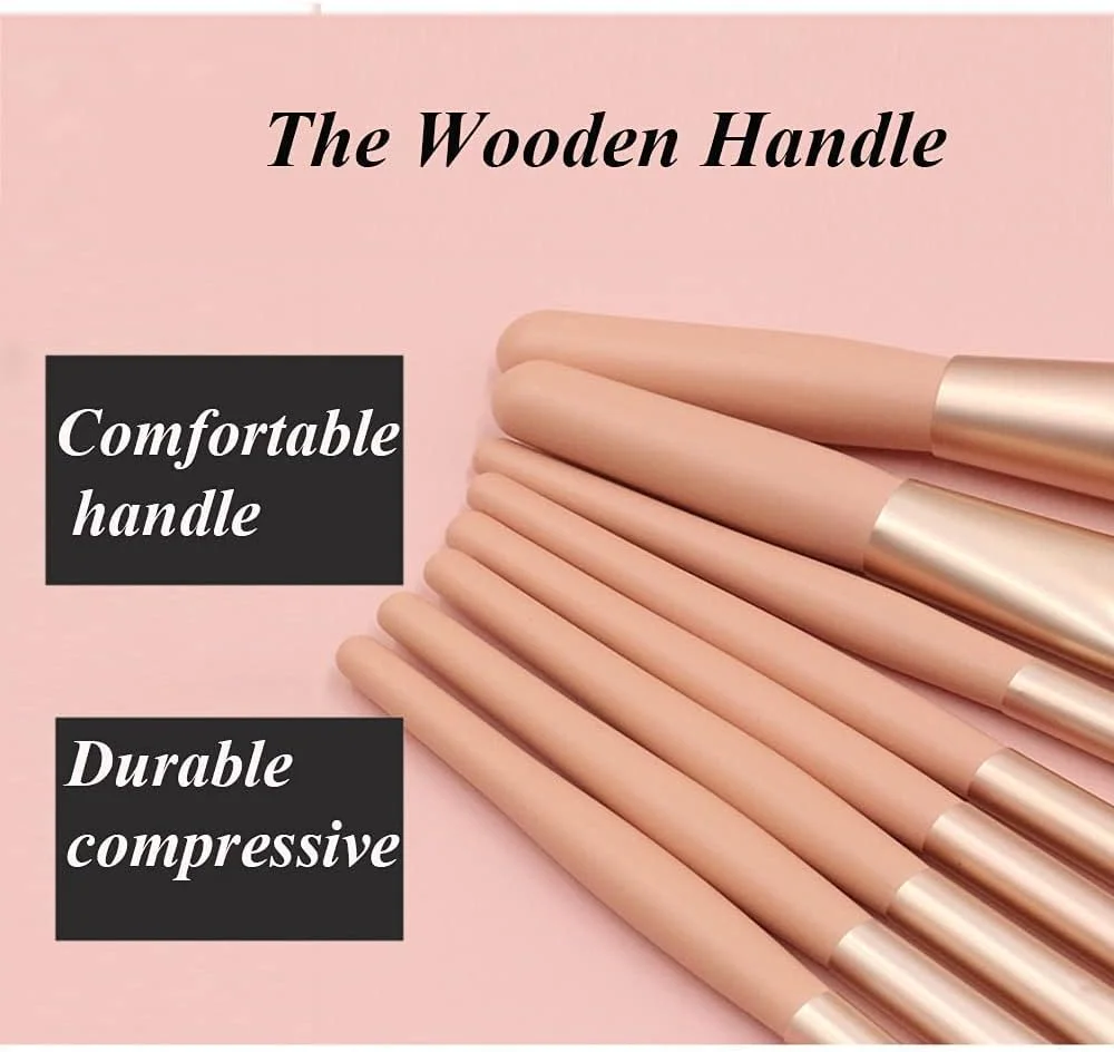 ست برس آرایشی 8 عددی GBEX، برس مینی ممتاز مصنوعی برای کرم پودر، رژگونه، ترکیب، سایه چشم، ابرو، مژه، سایه بینی و لب (چند رنگ) (بسته 1 عددی)