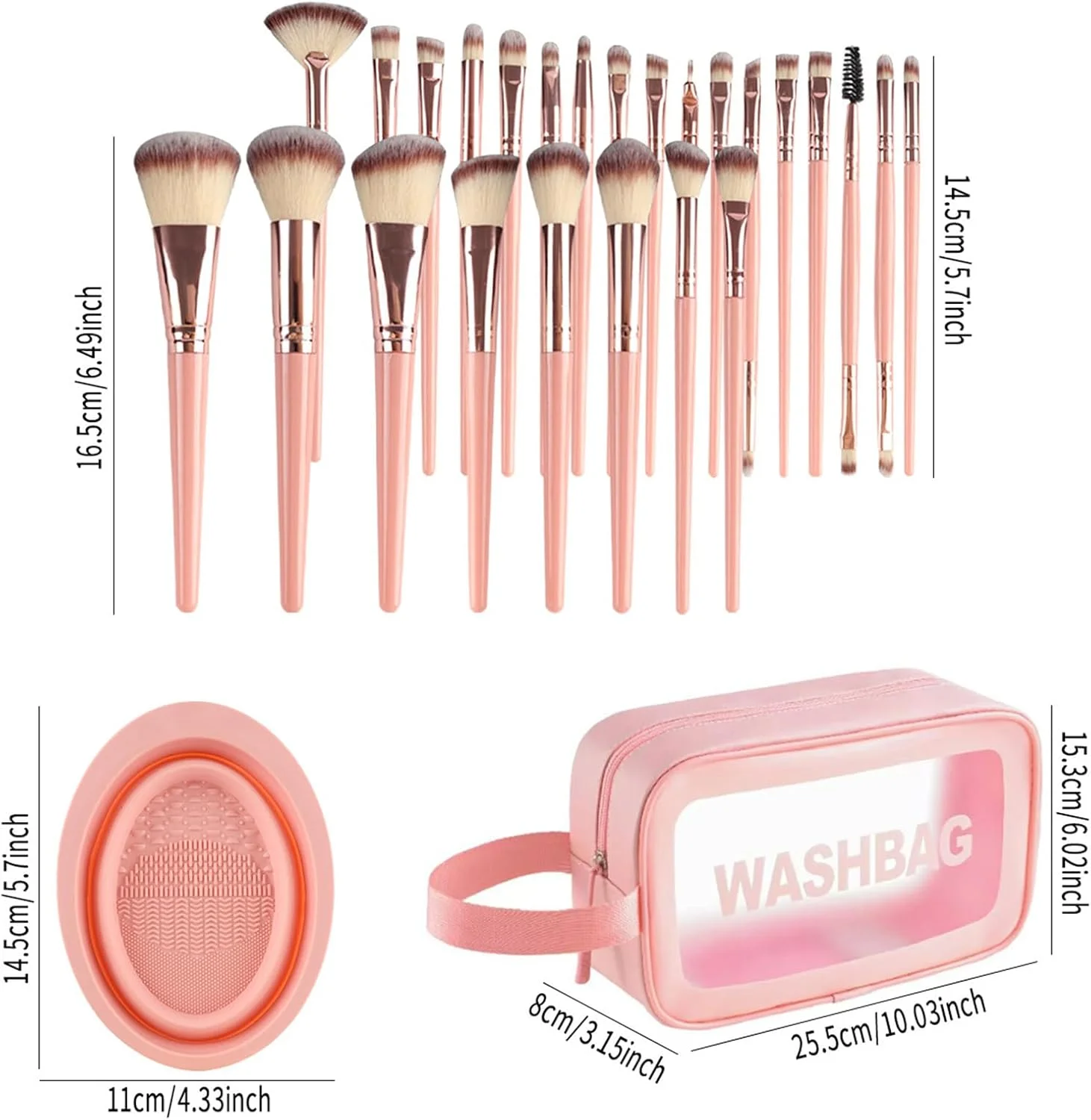 ست کامل برس آرایشی | کیت برس سایه چشم و کرم پودر 46 تکه - همراه با کیف نگهداری، لوازم جانبی زیبایی چند منظوره برای زنان، عروس، فضای باز، ولنتاین، دختران، خانه، تعطیلات ست کامل برس آرایشی | کیت برس سایه چشم و کرم پودر 46 تکه - همراه با کیف نگهداری، لوازم جانبی زیبایی چند منظوره برای زنان، عروس، فضای باز، ولنتاین، دختران، خانه، تعطیلات