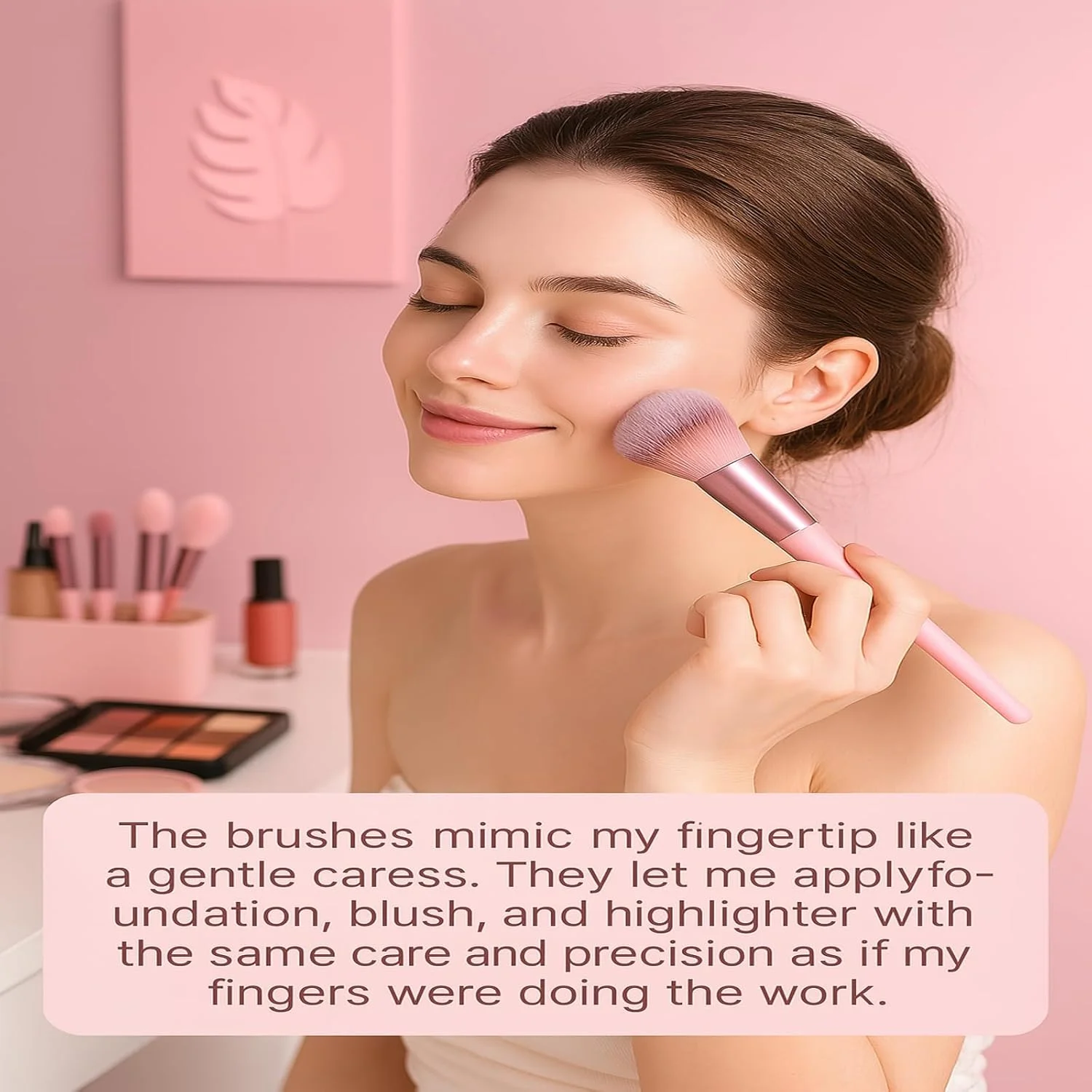 ست برس آرایشی ۱۳ تکه صورتی FOZI Beauty – موهای مصنوعی نرم برای کرم پودر، رژگونه، سایه چشم و کانتور – شامل کیف مسافرتی – بدون تست حیوانی – هدیه ای ایده آل برای زنان و دختران