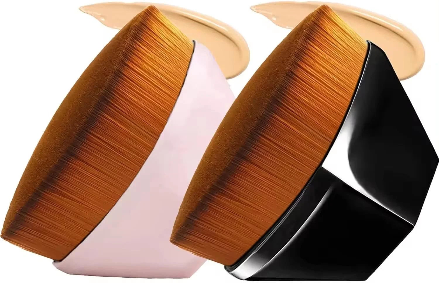 براش آرایشی کرم پودر، استفاده سریع و بی نقص، مناسب برای رژگونه، کرم مایع، پودر، ابزار ترکیب آرایش صورت با جعبه نگهداری، متراکم و نرم، ایده آل برای استفاده از لوازم آرایشی پودری، کرمی و مایع ترکیبی